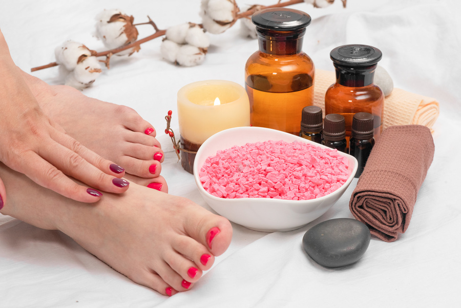 Spa, foot and hand care concept.