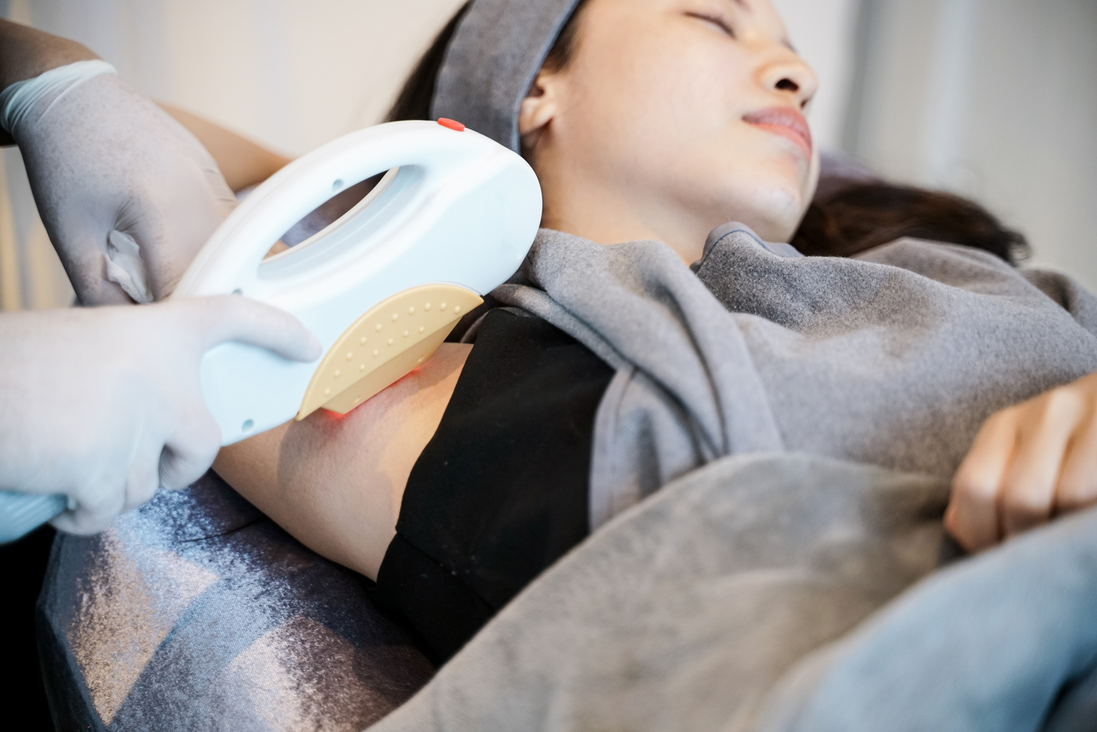 Woman Getting Underarm Laser Hair Removal